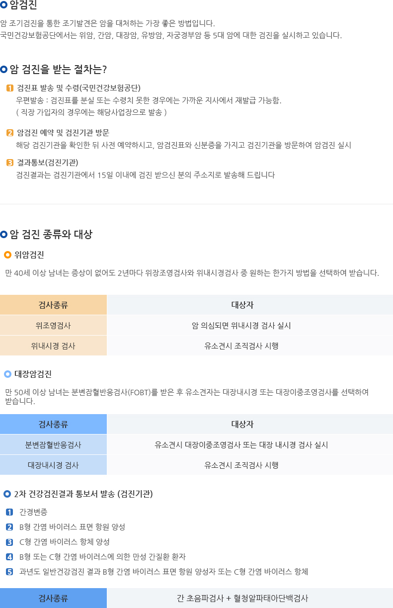 공단건강검진·암검진